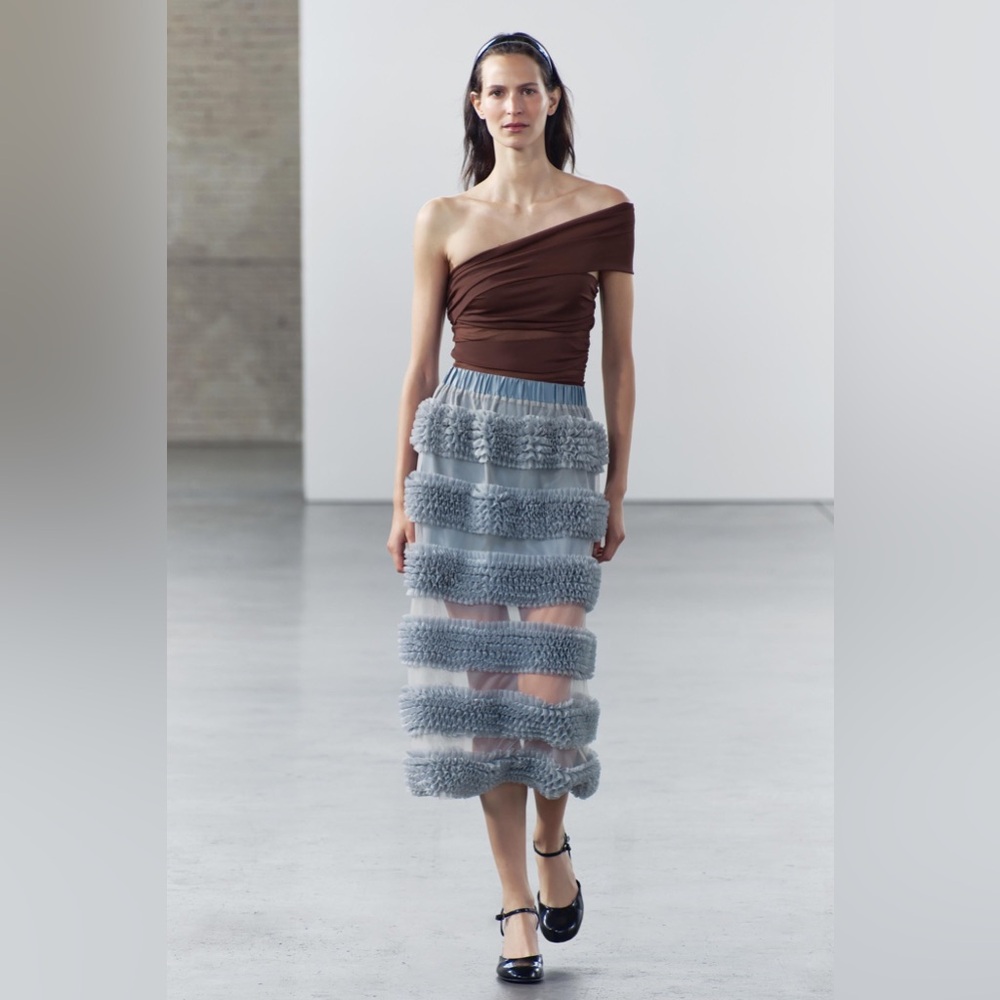 ZARA Ruffled Organza Skirt - Price Firm